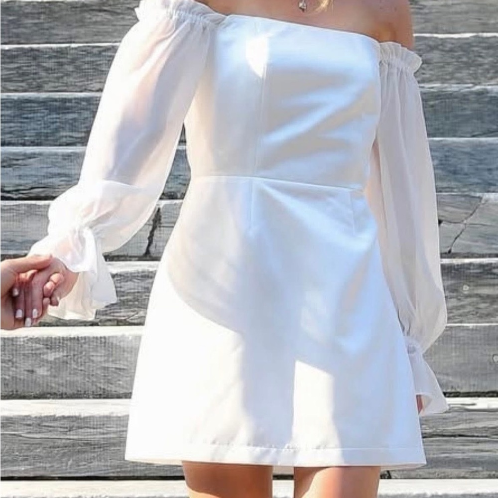 Off-Shoulder White Dress